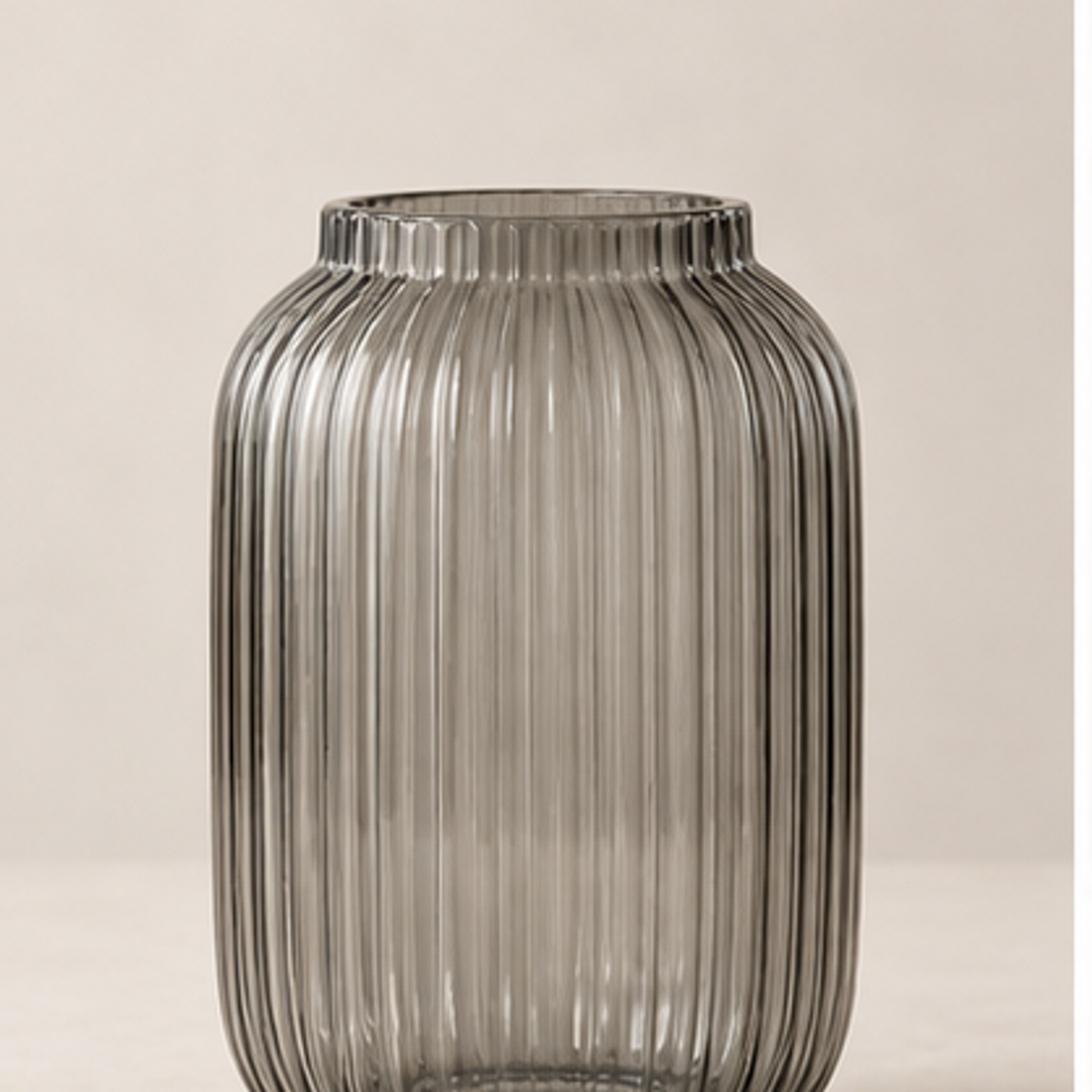 Ribbed Glass Vase