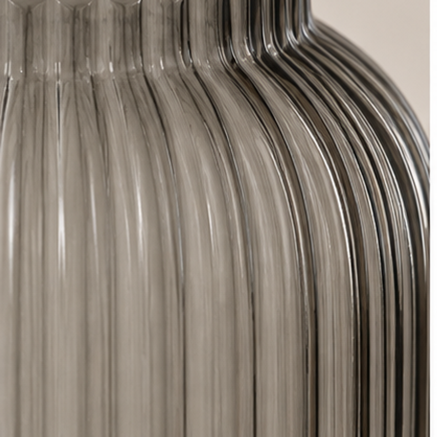 Ribbed Glass Vase — detail