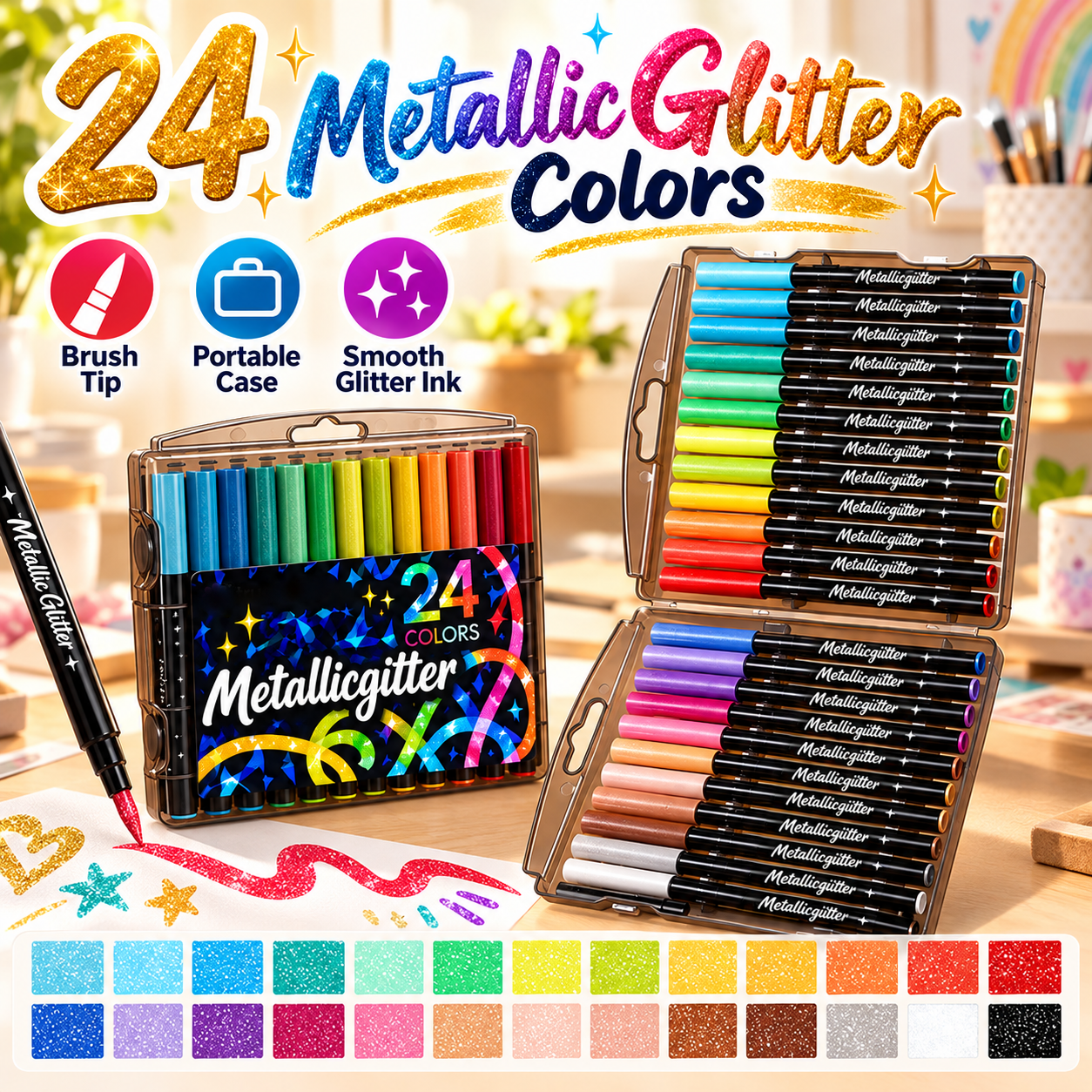 24-color/flowing light ink