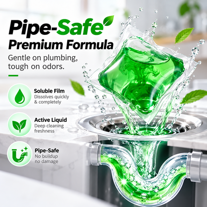 🔥 Bio-Enzyme Drain Freshener Capsules | Long-Lasting Freshness & Odor Control 🚿 30 PCS/Box