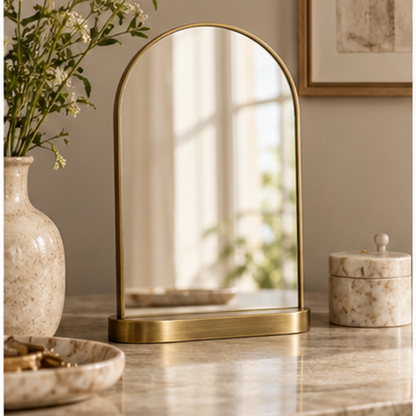 Arched Tabletop Mirror — lifestyle
