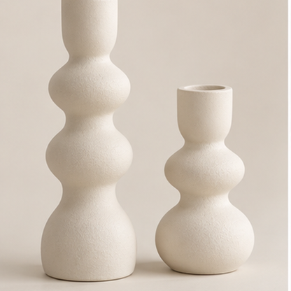 Ceramic Candle Holder Pair — hero