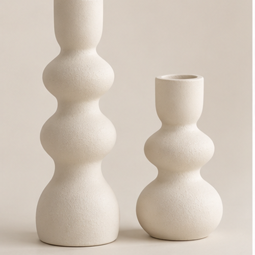 Ceramic Candle Holder Pair — hero