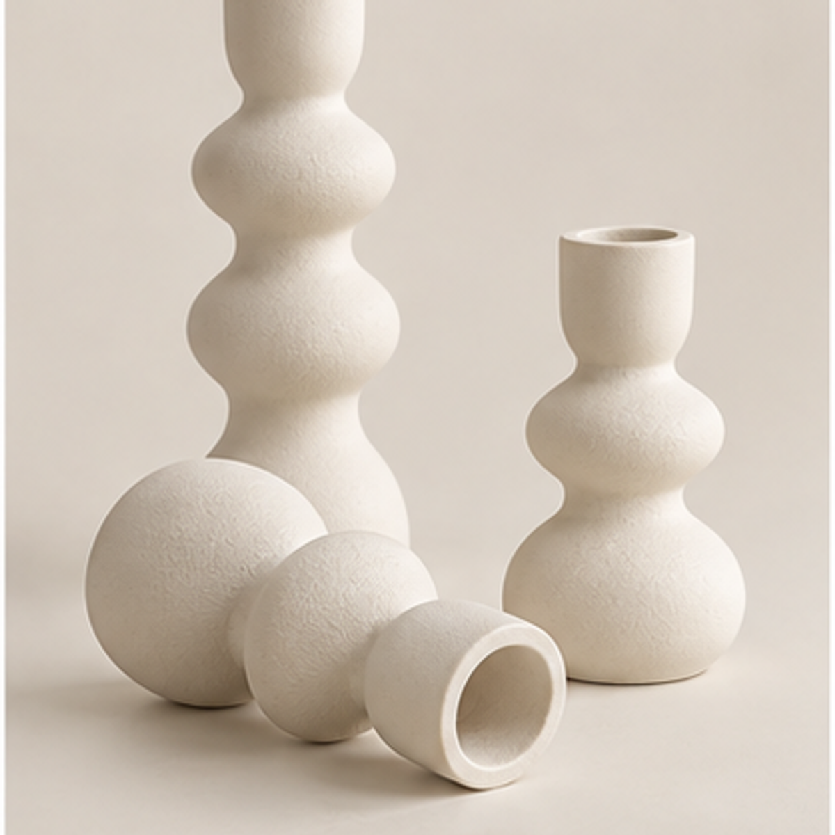 Ceramic Candle Holder Pair — overview