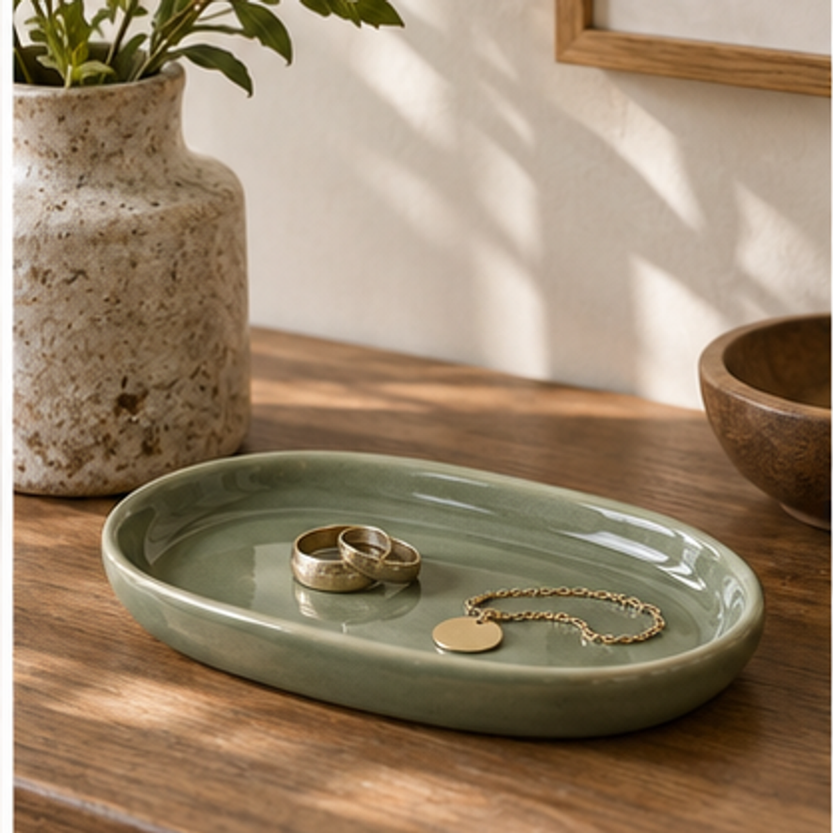 Ceramic Trinket Tray — lifestyle