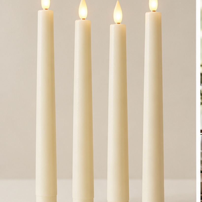 Flameless Taper Candle Set