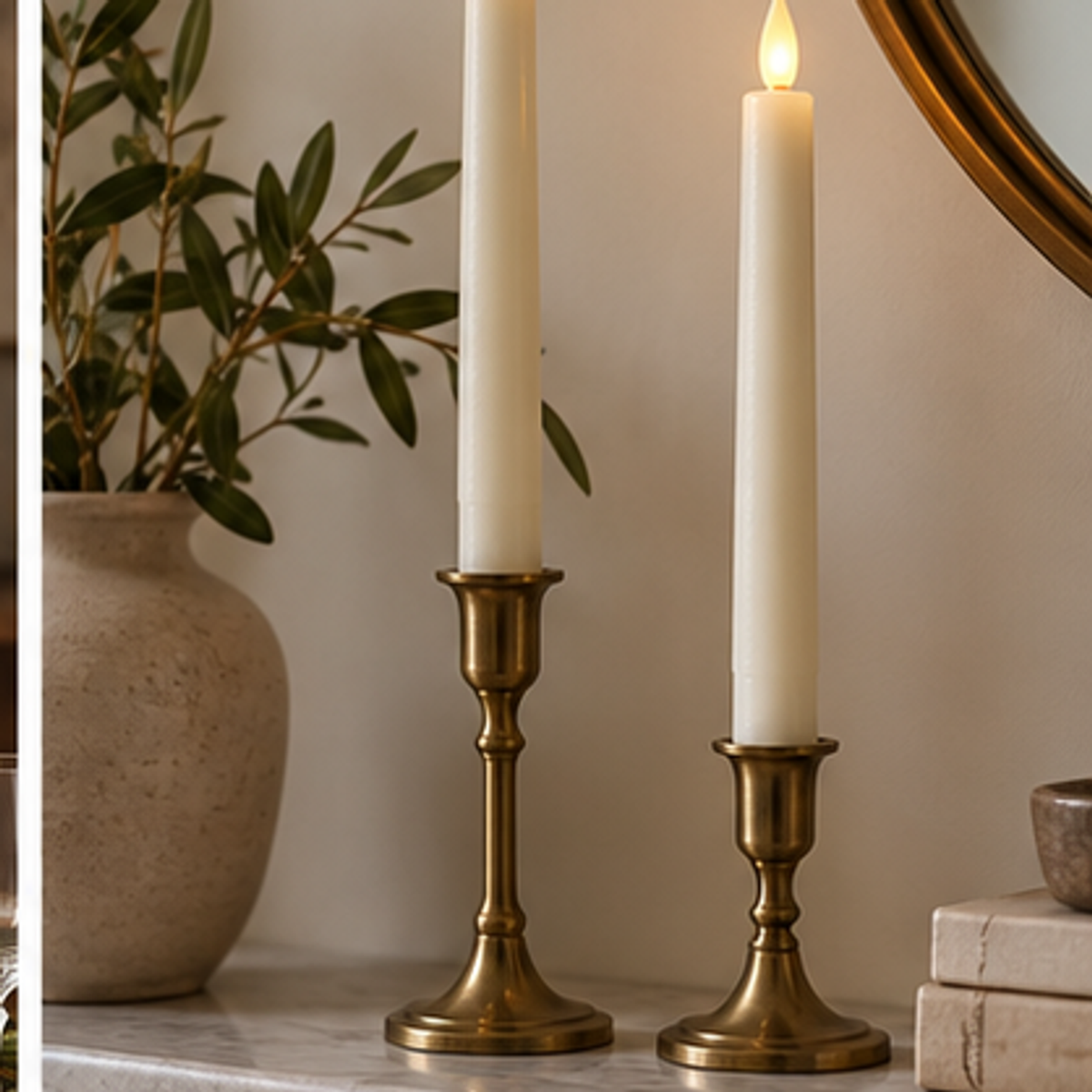 Flameless Taper Candle Set — feature