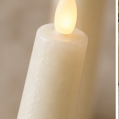 Flameless Taper Candle Set — detail