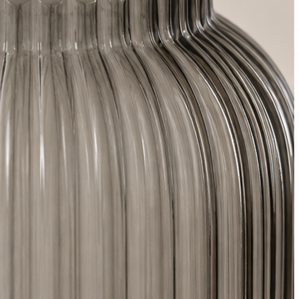 Ribbed Glass Vase — detail