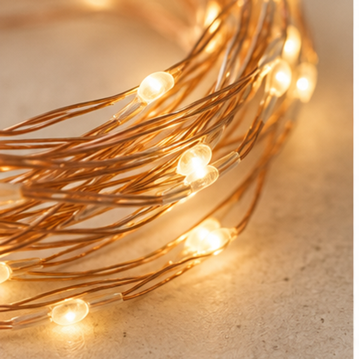 Warm LED String Light Set — detail